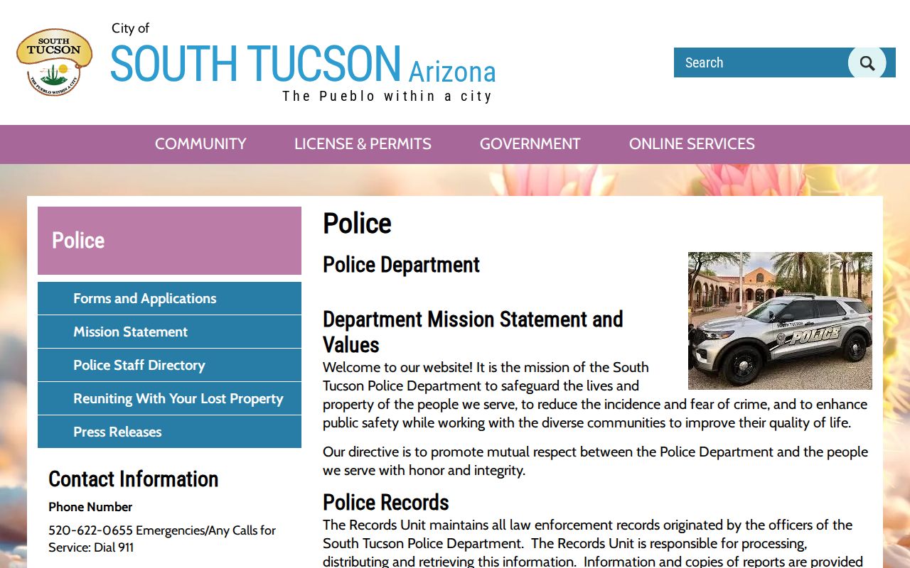 Official South Tucson Police public records channel