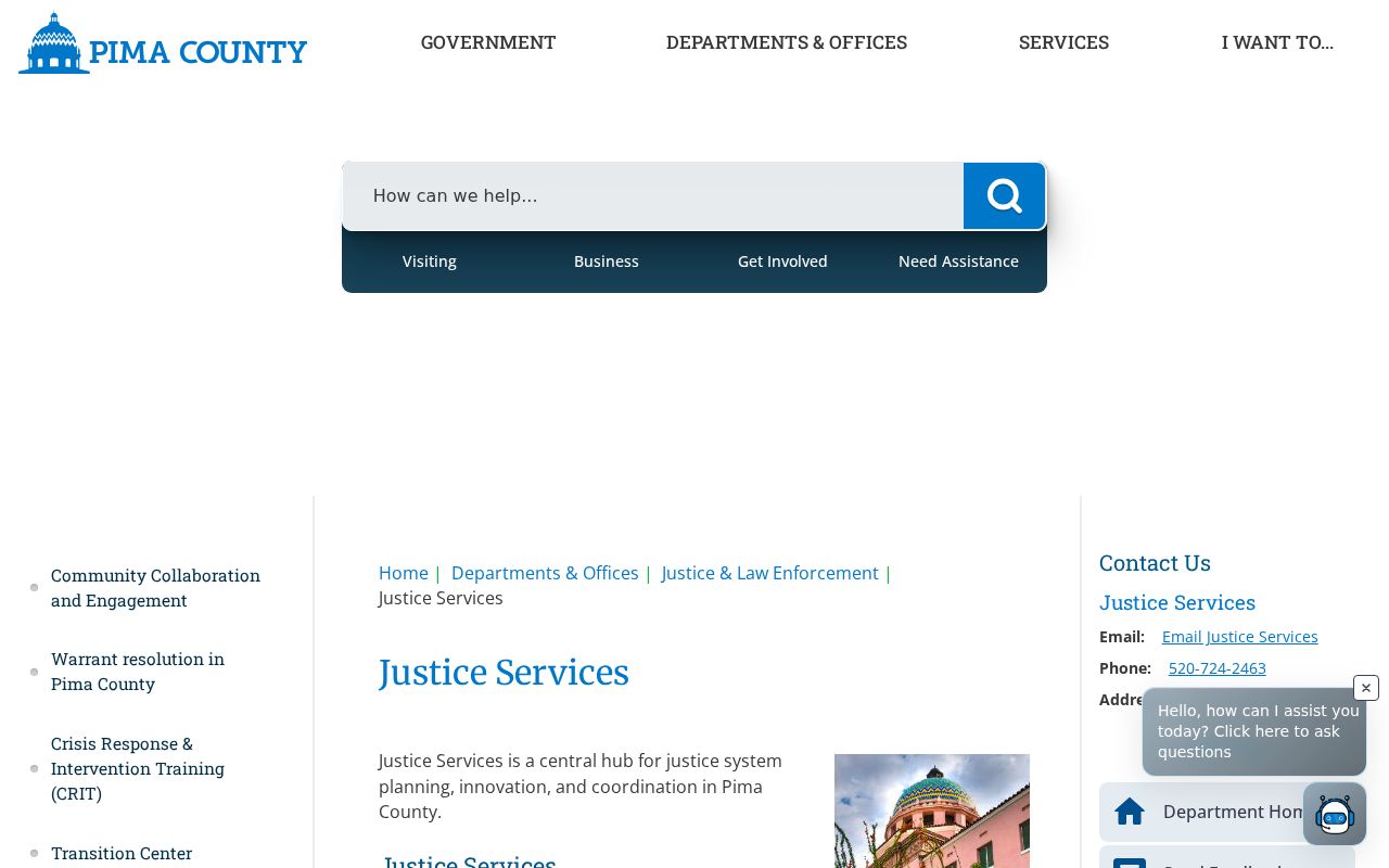 Pima County warrant resolution Justice Services